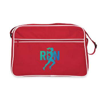 Beautiful female athlete - Retro Bag - red/white - Front