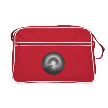 Horizon Circulaire et Vague Lumineuse - Sac Retro - rouge/blanc - Devant