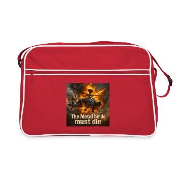 The metal birds must die - Retro Bag - red/white - Front