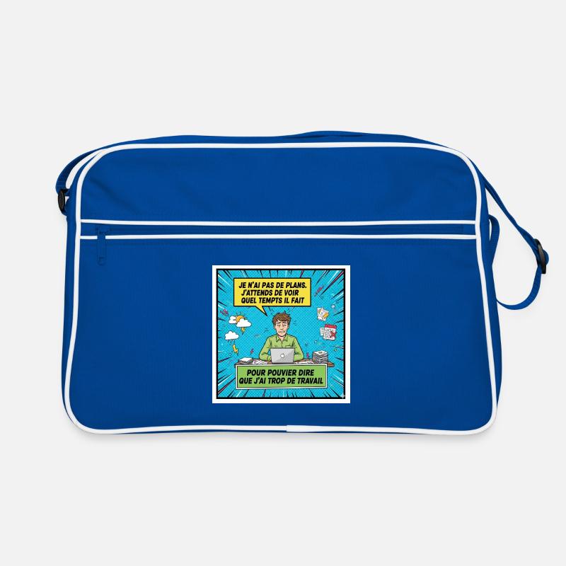 Prokrastination und Überarbeitung BD Retro Tasche