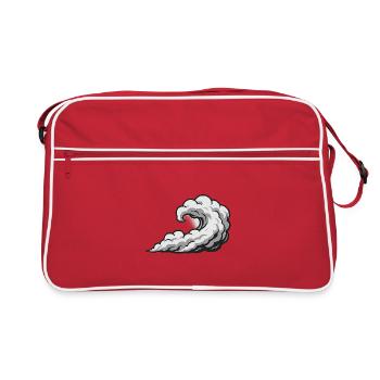 Swirl Cyclone Cloud Graphic - Retro Bag - red/white - Front