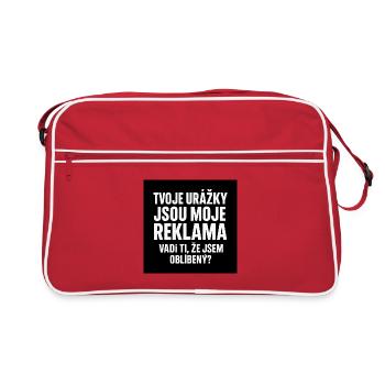 Vos insultes Ma publicité - Sac Retro - rouge/blanc - Devant