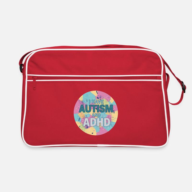 I Have Autism And ADHD Retro Bag