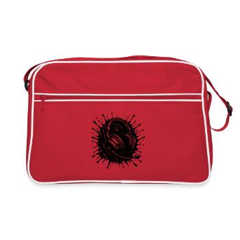 Micro allumé, jeu allumé, Team Talk prêt, monde éteint - Sac Retro - rouge/blanc - Devant