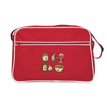 Ukrainian dishes - Retro Bag - red/white - Front