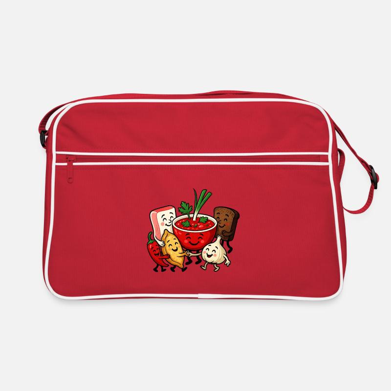 Bunter Borsch Freundschaft Retro Tasche