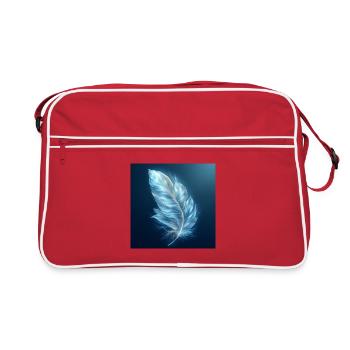 Plume Éthérée Lumineuse – Symbole de Lumière  - Sac Retro - rouge/blanc - Devant