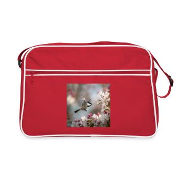 Flight in the Magic of Blossoms – Spring Morning - Retro Bag - red/white - Front