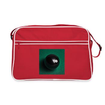 Bille 8 noire sur feutre - Sac Retro - rouge/blanc - Devant