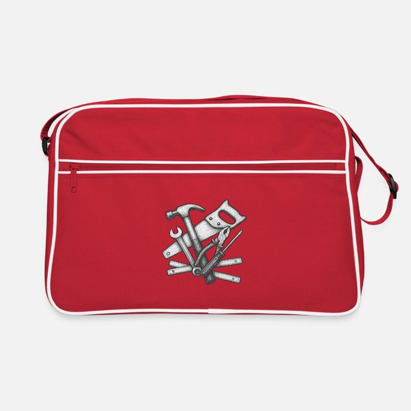 Realistic Craft Tools Illustration Retro Bag