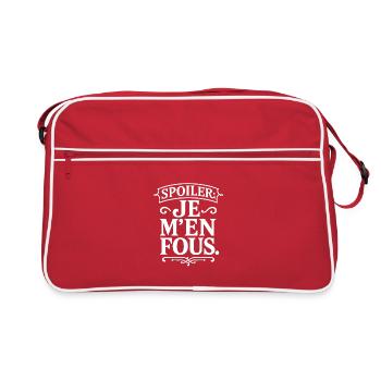 Spoiler I Don't Care Vintage Typo - Retro Bag - red/white - Front