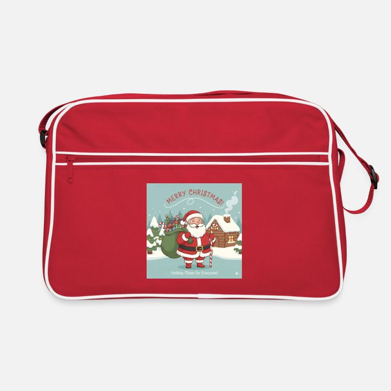 Le Père Noël de Noël avec sac et canne en sucre d’orge Sac Retro