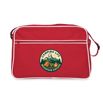 Escapade Montagne Camping - Sac Retro - rouge/blanc - Devant