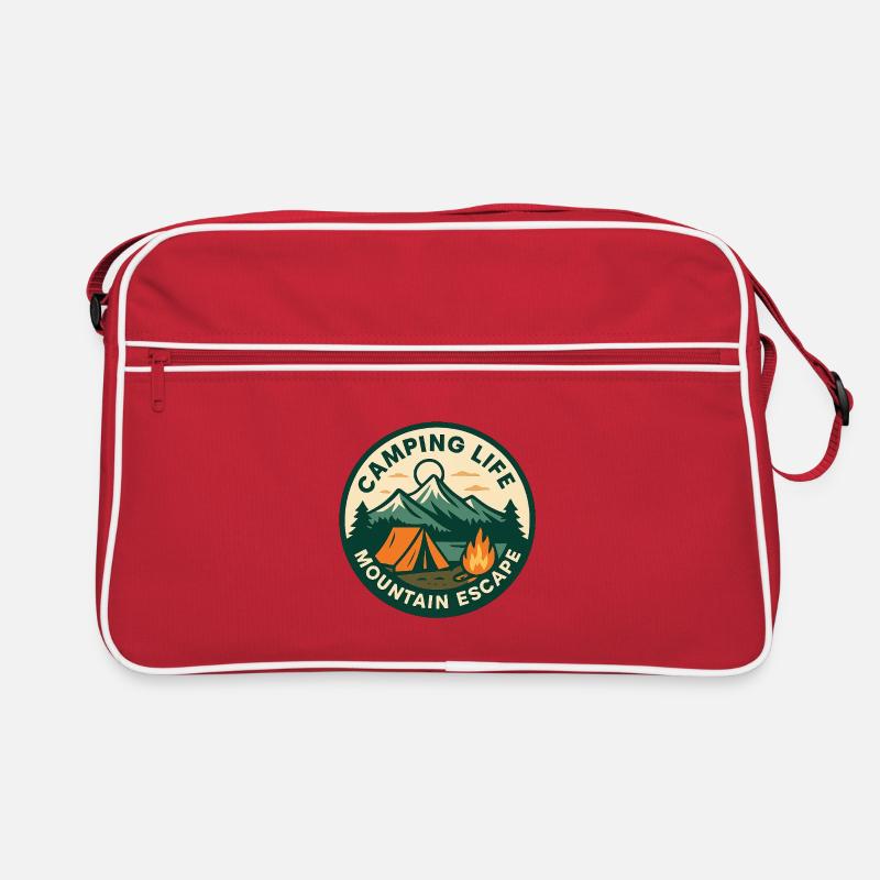 Mountain Camping Getaway Retro Bag