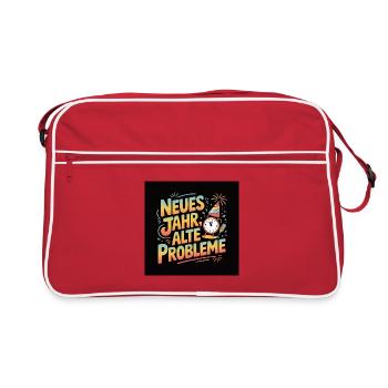 Nouvel An, Vieux Problèmes – Motif de la Célébration - Sac Retro - rouge/blanc - Devant