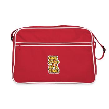 Un pas à la fois : Graphique des pieds - Sac Retro - rouge/blanc - Devant