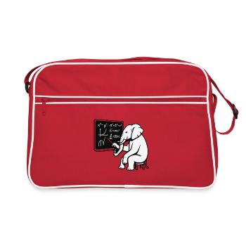 Professor Elephant - Retro Bag - red/white - Front