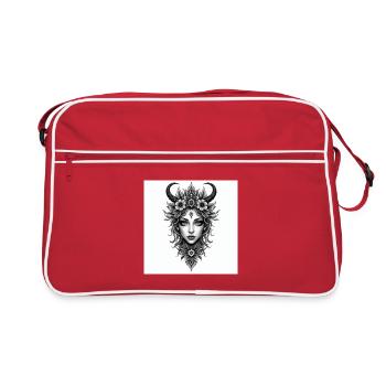 Reine cornue des fleurs - Sac Retro - rouge/blanc - Devant