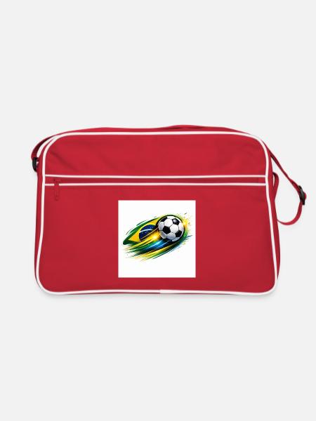 Tourbillon du football brésilien - Sac Retro - rouge/blanc - Devant