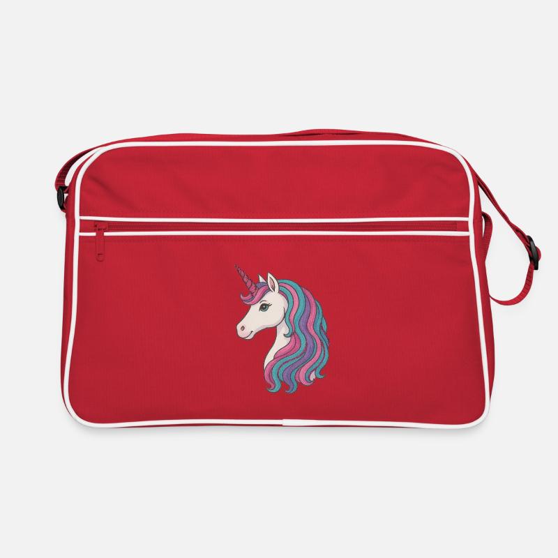 Pastell-Einhornmähnen-Delight Retro Tasche