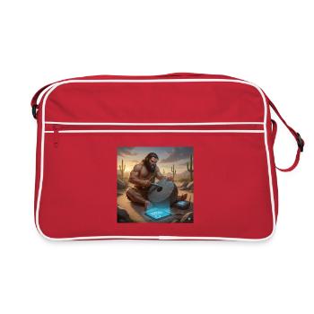 Caveman Tech Support - The First Tutorial - Retro Bag - red/white - Front
