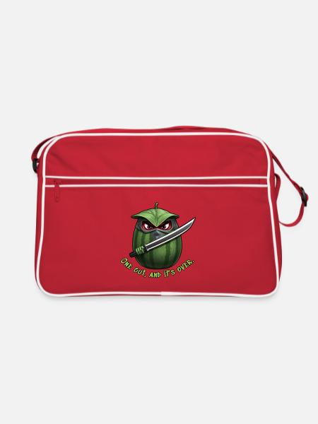 Watermelon Ninja: A Cut End - Retro Bag - red/white - Front