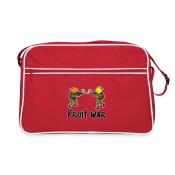 Fruit War Duell Der Früchte - Retro Tasche - Rot/Weiß - Vorne