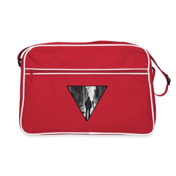 Urban Noir Gassenpfad - Retro Tasche - Rot/Weiß - Vorne