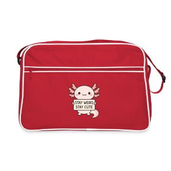 Stay weird, stay cute - Retro Bag - red/white - Front