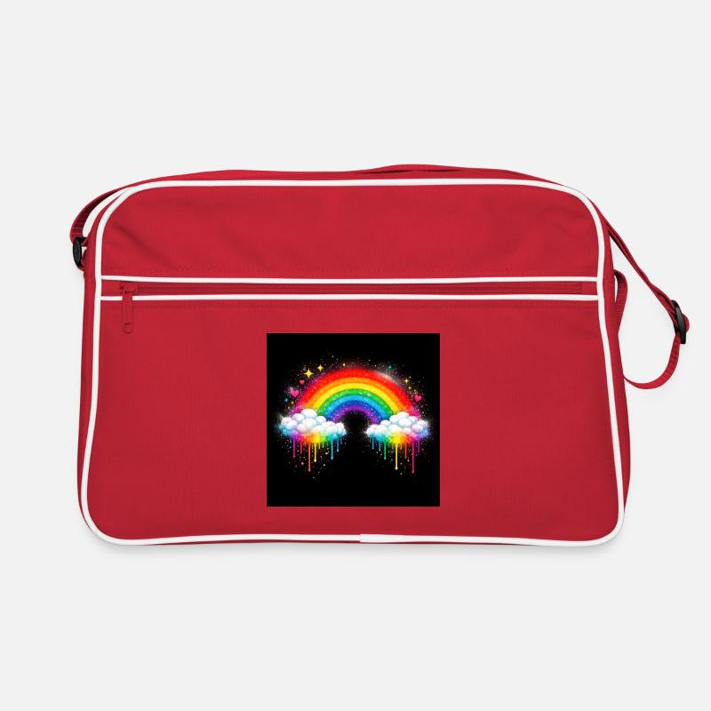 Rainbow Cloud Graffiti Drop Retro Bag