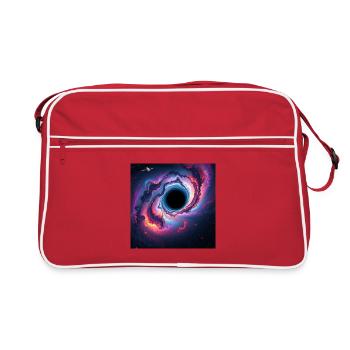Black hole in the neon galaxy - Retro Bag - red/white - Front