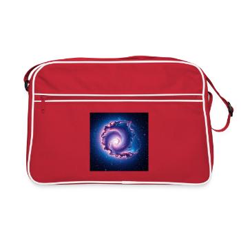 Spirale der Galaxie - Retro Tasche - Rot/Weiß - Vorne