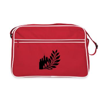 Conception de la ligne de feuilles de la forêt urbaine - Sac Retro - rouge/blanc - Devant