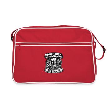 Dad stays in a good mood – beer and wallet - Retro Bag - red/white - Front