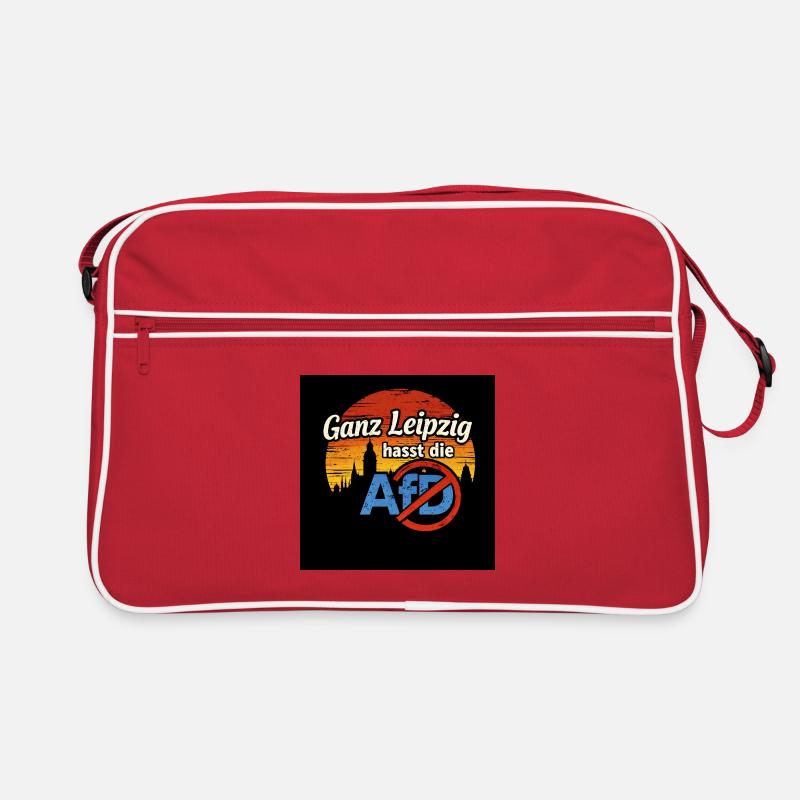 Ganz Leipzig hasst die AfD Retro Tasche