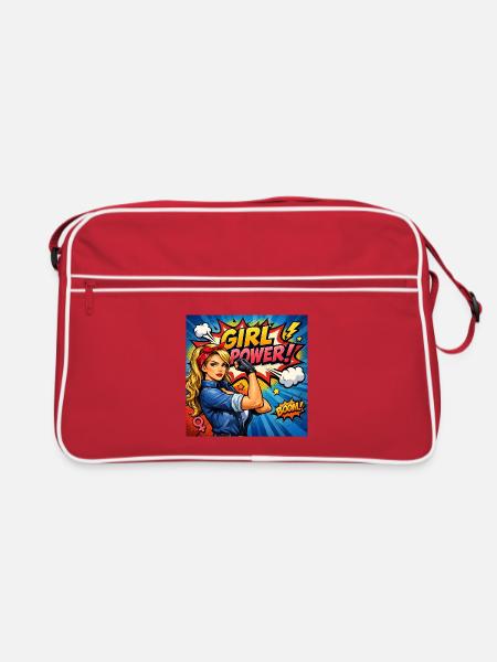 Girl Power Comic Heroine - Retro Bag - red/white - Front