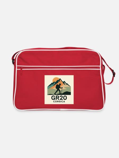 GR 20 CORSICA - Retro Bag - red/white - Front