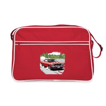 Klassische Auto-Drift in Rot - Retro Tasche - Rot/Weiß - Vorne