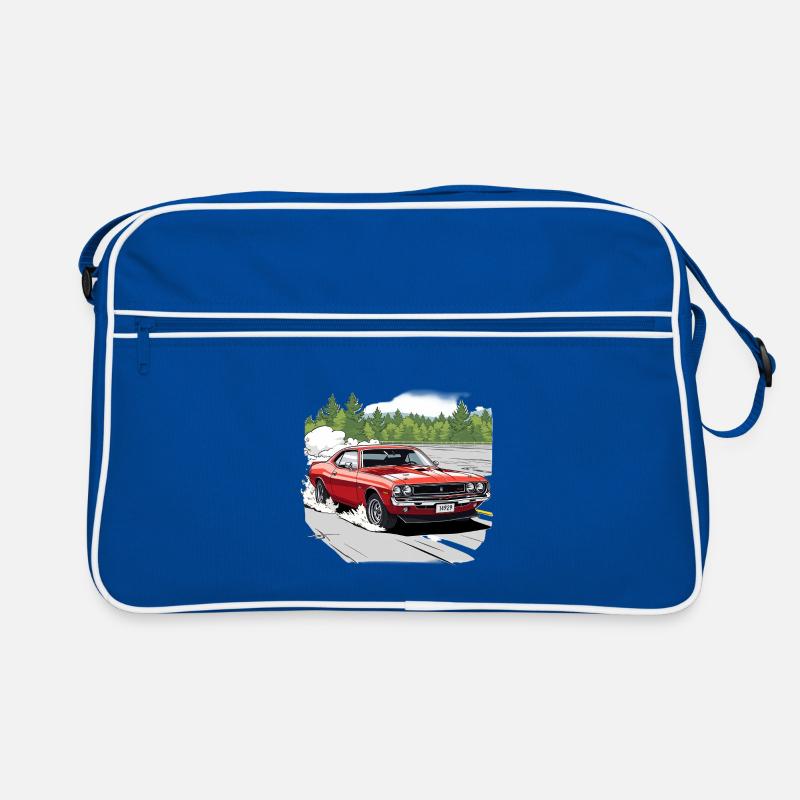 Klassische Auto-Drift in Rot Retro Tasche