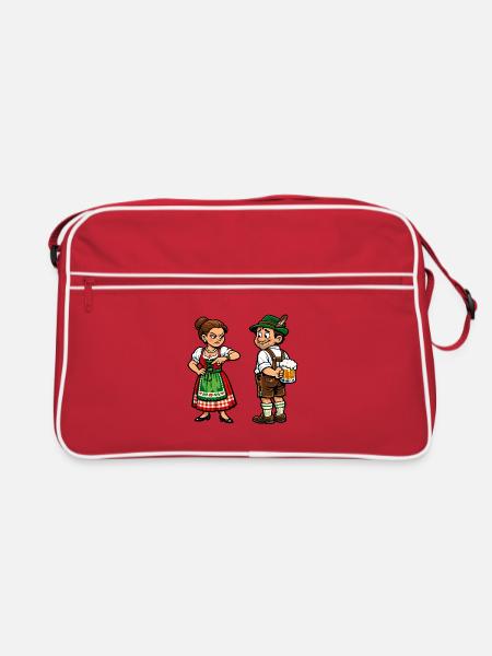 Marital Humor Chef & Beer - Retro Bag - red/white - Front