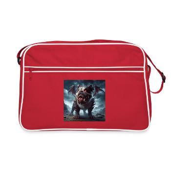 Molosse des Abysses à Yeux Rouges - Sac Retro - rouge/blanc - Devant