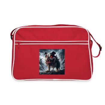 Demonic Bulldog of the Ruins - Retro Bag - red/white - Front