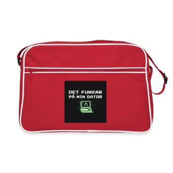 Develops humor – it works on my computer - Retro Bag - red/white - Front