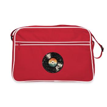 Retro Vinyl  - Retro Tasche - Rot/Weiß - Vorne
