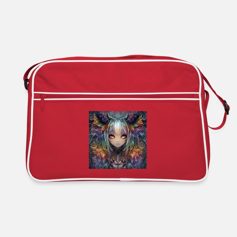 Feather Dream Mythical Creature Portrait Retro Bag