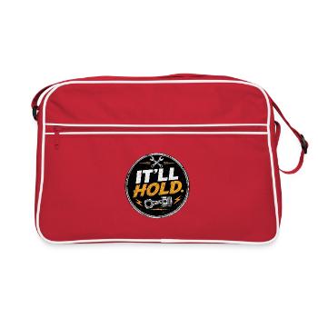Il tiendra le patch de la tête d’engrenage - Sac Retro - rouge/blanc - Devant