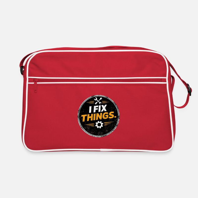 Logo du Mécanique I Fix Things Sac Retro