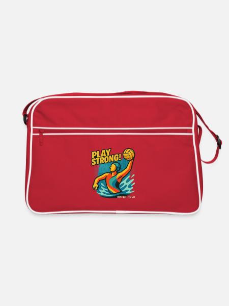 Power Water Polo - Retro Tasche - Rot/Weiß - Vorne