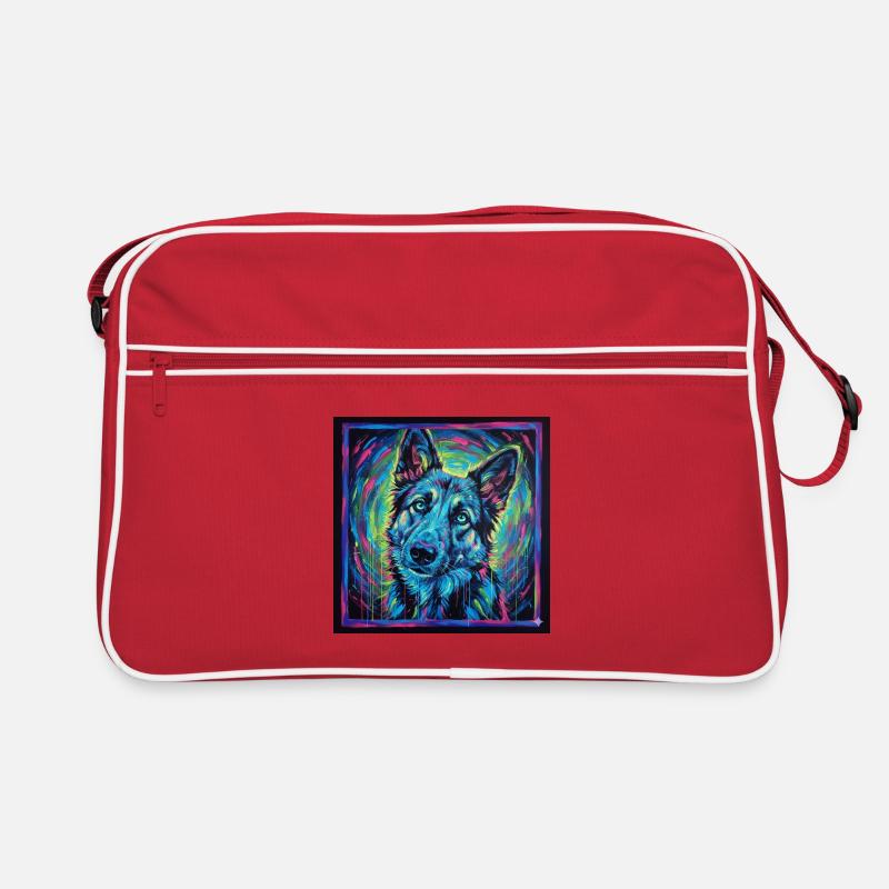 Regard de loup néon Sac Retro