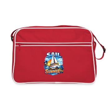 Embarquez dans l’aventure nautique tropicale estivale - Sac Retro - rouge/blanc - Devant